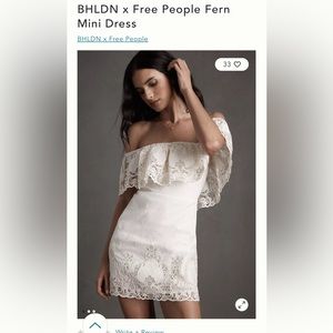 *NEVER WORN*Tags on - Anthropologie x BHLDN x Free People Fern Mini Dress